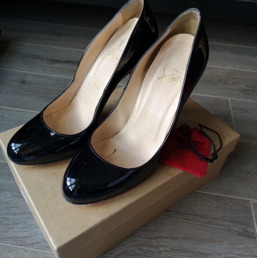 Christian Louboutin Simple Pump 100 Black Patent